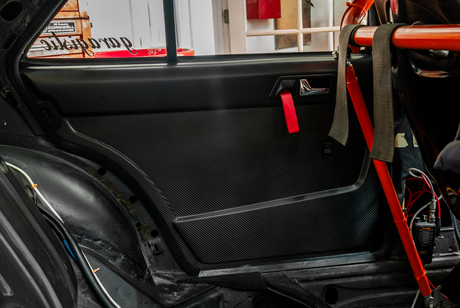Garagistic Mercedes 190E W201 Carbon Fiber Door Card/Panels-Interior Parts-grip-drift-Garagistic-bmw