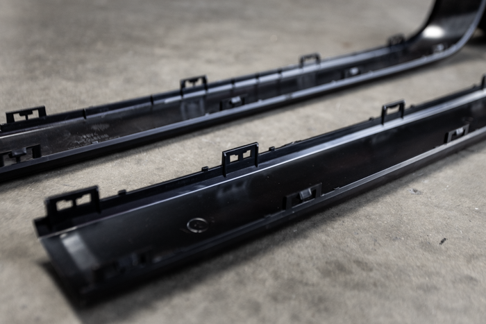 E30 Late Model Euro Rear Bumper Trim - 51121945926, 51121945927, 51121945928