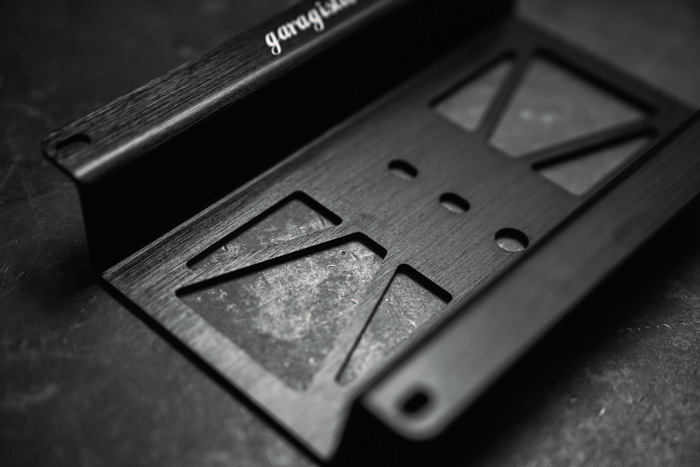 rain light bracket universal garagistic bmw e30 e36 license plate frame racecar track car 