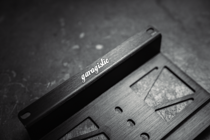 rain light bracket universal garagistic bmw e30 e36 license plate frame racecar track car 