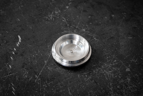 E30 Billet Aluminum Front Wheel Bearing Dust Caps (4-Lug) - 31211130125 / 31211125833-Wheel Accessories-grip-drift-Bare Aluminum-Garagistic-bmw