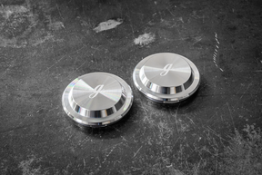 Billet Aluminum Front Wheel Bearing Dust Caps (5-Lug) - 31206777789-Wheel Accessories-grip-drift-Bare Aluminum-Garagistic-bmw