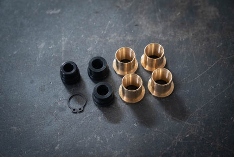 Late Model E30 Complete Pedal Bushing Rebuild Kit-Pedal Bushings-Garagistic-Anodized Red-Garagistic