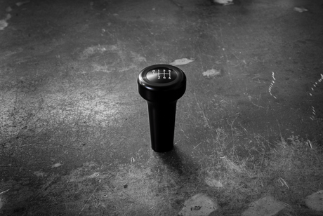 Vintage Delrin Shift Knob for BMW E21, E28, E30, E34, E36, E46-Shift knob-Garagistic-Black-Recessed Option-6 Speed Emblem-Garagistic