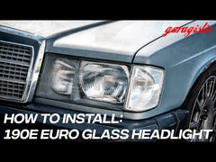 Mercedes 190E W201 Euro Headlights - 0301067329, 0301067330